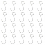 20 tk j&otilde;ulukaunistuste konksud Mitmek&uuml;lgsed peened t&auml;hekujulised riputuskonksud p&uuml;hade kaunistamiseks kuldne