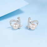S925 h&otilde;be veatud mageveep&auml;rlitega k&otilde;rvar&otilde;ngad love moissanite k&otilde;rvar&otilde;ngad naiste ehted moissanite
