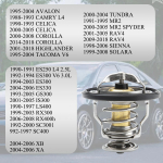 Mootori jahutusvedeliku termostaat ja tihend 90916-03129 90916-A3003 Toyota Avalon Camry Celica Corolla Highlander Scion jaoks Lexuse jaoks