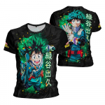 Minu Kangelase Akadeemia T-s&auml;rk Meeste R&otilde;ivad Suvine L&uuml;hikeste Varrukatega T-s&auml;rk Anime Lahe Deku 3D-tr&uuml;kiga T-s&auml;rk Mood Vabaaja Midoriya Izuku Topid S