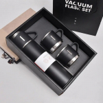 500ML 304 roostevabast terasest vaakum isoleeritud pudeli kinkekomplekt kontoris &auml;ristiilis kohvikruus termospudeliga kaasaskantav pudelikarahvin black set 500ml