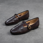 Johnature terava varbaga Retro Commuter lamedad kingad ehtsast nahast vabaaja mitmek&uuml;lgsed naiste kingad 35 must