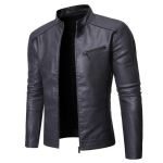 Kevad s&uuml;gisene PU-nahkjakk Pestud nahktagi jakk suur XXXL gray
