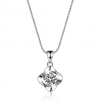 S925 Sterling Silver D VVS Moissanite Kaelakee Naiste Lihtne Kuulhelmestega rangluu kett s&otilde;brannale s&otilde;brap&auml;eva kingitus 45cm