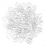 100 t&uuml;kki rinnahoidja rihma reguleerimise reguleerija liugur pandla konksud bikiinikinnitus &ndash; l&auml;bipaistev, 8 mm