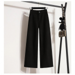 DIMANAF 2024 Plus Size uued pikad p&uuml;ksid naiste elastsed lahtised paksud vintage soliidsed k&otilde;rge v&ouml;&ouml;kohaga lahtised lihtsad vabaaja p&uuml;ksid laiad p&uuml;ksid 5XL 2XL