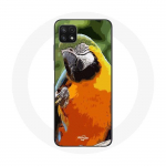 &Uuml;mbris Samsung Galaxy A22 5G Macaws Parrot Orange Green jaoks