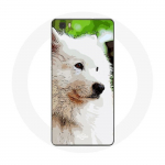 Coque pour Huawei P8 Lite Chien Samoy&egrave;de Blanc