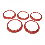 Red Carbon fiber style Air Condition Air Vent Outlet Ring Cover Trim Decor for Mercedes Benz GLA X156 CLA C117 class ( not A B ) Red Carbon fiber ABS