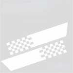 1 paar autov&otilde;re kleebiseid auto kaane kriimud kleebised keha loov isiksus joonistus lilled 18CM valge