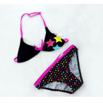 Suvine supelkost&uuml;&uuml;m T&uuml;drukute kaheosalised ujumisriided Laste t&auml;hemustriga l&otilde;hestatud bikiinid t&uuml;drukute ujumistrikoo 8 roosa