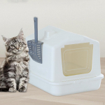 Suletud kassiliivakast, kassipoegade tualettruum, anti-, kapuutsiga kohver kollane