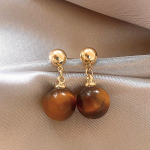 BLINGBAY Naiste k&otilde;rvar&otilde;ngad Maillard Tiger Eye Stone Geomeetrilised k&otilde;rvar&otilde;ngad Mood Kerge Luksus Retrok&otilde;rvar&otilde;ngad Tipptasemel Mitmek&uuml;lgsed K&otilde;rvar&otilde;ngad Ehted Kingitused