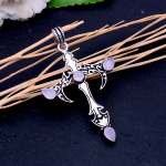 Natural Rose Quartz Gemstone Handmade 925 Sterling Silver Pendant 2.50 p2t31