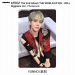 ATEEZ The 2nd Album WORLD EP.FIN WILL Digipack ver. Fotokaardi kleebis KPOP K-POP Yunho - Photocard