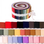 2,5-tollised eelnevalt l&otilde;igatud 36 kangariba komplektid lapit&ouml;&ouml; jaoks - Assortii kangaid ja &otilde;mblusriiet 6.25X100cm_Option1 A 36PCS