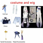 Ningguangi Laterna Riti Cosplay Kost&uuml;&uuml;m Uus Skin Ning Guang Uus R&otilde;ivastus Sisaldab Kleiti Parukat Cosplay jaoks Comic Con L-(Full set+wig)