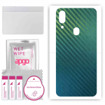 apgo Protective Skin Sticker for the back compatible with Umidigi One Pro, Wrap Film, Foil, Vinyl - Pattern Carbon Chameleon CAKA1