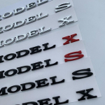 MUDEL 3 MUDEL S MUDEL X T&auml;htede Embleem M&auml;rgi Auto Stiil Paigaldamine Suure j&otilde;udlusega pagasiruumi logo kleebis Kroomitud must punane model 3 h&otilde;be