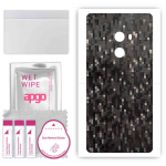 apgo Protective Skin Sticker for the back compatible with Xiaomi Mi Mix, Wrap Film, Foil, Vinyl - Pattern Carbon Black Pixel