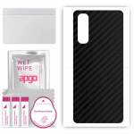 apgo Protective Skin Sticker for the back compatible with Realme Narzo 20 Pro, Wrap Film, Foil, Vinyl - Pattern Carbon Black