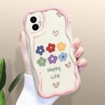 Armas koomiksimustriga kreemja tekstuuriga korpus, lainelise servaga pehme silikoonkaanega telefoni&uuml;mbris Xiaomi Redmi jaoks Redmi 10 valge