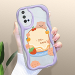 Armas koomiksimustriga kreemjas tekstuuriga korpus Lainelise servaga pehme silikoonkaanega telefoni&uuml;mbris Huawei Honor Infinix Tecno iPhone'i jaoks Honor 20 valge