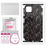 apgo Protective Skin Sticker for the back+sides compatible with Google Pixel 4 XL, Full Wrap Film, Foil, Vinyl - Pattern Carbon Black Pixel