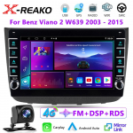 Android Auto Carplay autoraadio multimeediumipleier Mercedes-Benz Vito 2 W639 Viano 2 jaoks 2003&ndash;2015 Navigation GPS 4G+WIFI BT 4+64+AHD