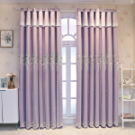 Lihtsad pastoraalsed paksud tikitud kardinad, &uuml;hev&auml;rvilised pimendavad kardinad, elutoa magamistoa r&otilde;dukardinad (150&times;270 cm) 1pc lilla