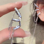 S&auml;delev tsirkoonist pika tutiga ketiga k&otilde;rvaklamber naistele Trendikas lihtne, augustamiseta v&otilde;ltsk&otilde;hre k&otilde;rvamanseti peoehted kingitused