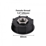 S60x6 j&auml;me keerme kuni 1/2 3/4 emaskeermega IBC veepaagi vahetusadapteri roostevabast terasest tila &auml;ravoolu liitmikud 1/2 inch Female Thread