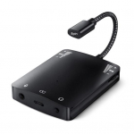1 Komplekt Heliadapteri Liides Kompaktne Kiire Edastus Stabiilne Pistik-ja-M&auml;ngi Suurus Universaalne Heli V&auml;line Kaart Otse Lightning fpr Apple must