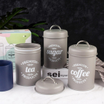 S&auml;ilituskanister Tk kohvi ja tee Suhkrupurgid Matte Gray
