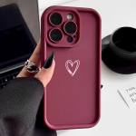 Tavaline Love Heart Pattern telefoni&uuml;mbris iPhone'ile 16 15 14 13 Pro Max 12 11 Pro XR XS 8 7 &uuml;hev&auml;rviline p&otilde;rutuskindel objektiivi kaitse pehme kate iPhone 15