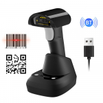 Juhtmeta 2D 1D v&ouml;&ouml;tkoodiskanner BT+2.4G+USB juhtmega &uuml;hendus Kiire skannimine alusega