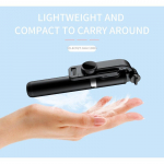 40-tolline mobiiltelefoni selfie stick statiiv, sisset&otilde;mmatav selfie stick k&otilde;ik-&uuml;hes nutitelefoni statiiv juhtmevaba kaugjuhtimispuldiga 360&deg; p&ouml;&ouml;ramine no light must