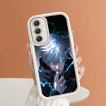 Pehme silikoonist ruudukujulise redeliga printimismustriga telefoni korpus T&auml;iskaanega kaamera p&otilde;rutuskindel kaitse kummist &uuml;mbris Samsungile Samsung A20 valge