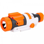 NERF m&auml;nguasjade sihik koos taskulambiga, paisumissummutiga taskulamp, eemaldatav plastikust taskulampi hoidik LED-valgustiga m&auml;nguasjade jaoks 13.5*5.5cm oranž/valge