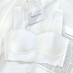 Lihtne vesti stiilis &otilde;huke juhtmeta, v&auml;ike rinnakorvi push-up toruga &uuml;lemine spordirinnahoidja 32A valge