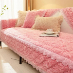 Talvine Paks Rooside Pl&uuml;&uuml;sist Diivanikate Pitsiservaga Diivanir&auml;tik Diivanikatted Elutuppa Libisemiskindlad Universaalsed Diivanipadjamatid 30x50cm pillowcase roosa