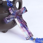 Crystal Jeesus Kristuse Risti auto ripats Auto Ornaments Kristlus Ornament Risti ripats kuld