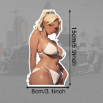 DN91#15cm Anime Ilus tumeda nahaga t&uuml;druk Vin&uuml;&uuml;list autokleebis Veekindel vin&uuml;&uuml;lkleebis Autotarvikud Dekoratsioon 8x15cm