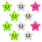 10 tk jalgratta kodara klamber peegeldav v&auml;rviline naeratav viieharulise t&auml;hega kaunistusklamber maantee maastikuratta ratta rummu kodaraga dekoratiivne klambriga jalgratas 10 pcs