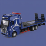 1/24 Benz Suur Metallist Platvormiga Haagis Mudel Metallist Raskeveo Poolhaagis Transpordivahend Veoauto Auto Mudel Heli Valgustus Laste M&auml;nguasi Kingitus sinine