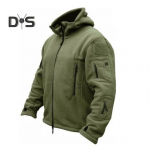 Meeste fliisjakiga kapuutsiga termotuulepluus T&auml;ist&otilde;mblukuga s&uuml;gistalvised taskutega mantlid Safari matkat&ouml;&ouml;r&otilde;ivaste jaoks M must