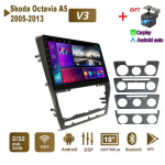 Androidi autoraadio stereo Skoda Octavia A5 2005-2013 GPS-navigatsioon 2DIN 4 tuumaga multimeediumipleier Carplay Autoradio 2+32GB 2+32GB
