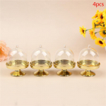 4 tk selge kommide magustoidu hoidja tassikoogi vitriin, alus pulma kinkekarbid kuld