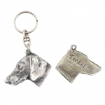 Dachshund Wire-haired, Wiener dog, Badger dog I - Silver-plated dog pendant, handbag decoration, backpack pendant by Art-Dog brand