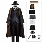 Bungo hulkuvate koerte Nakahara Chuuya cosplay kost&uuml;&uuml;m m&uuml;tsiga parukas meeste animer&otilde;ivad L